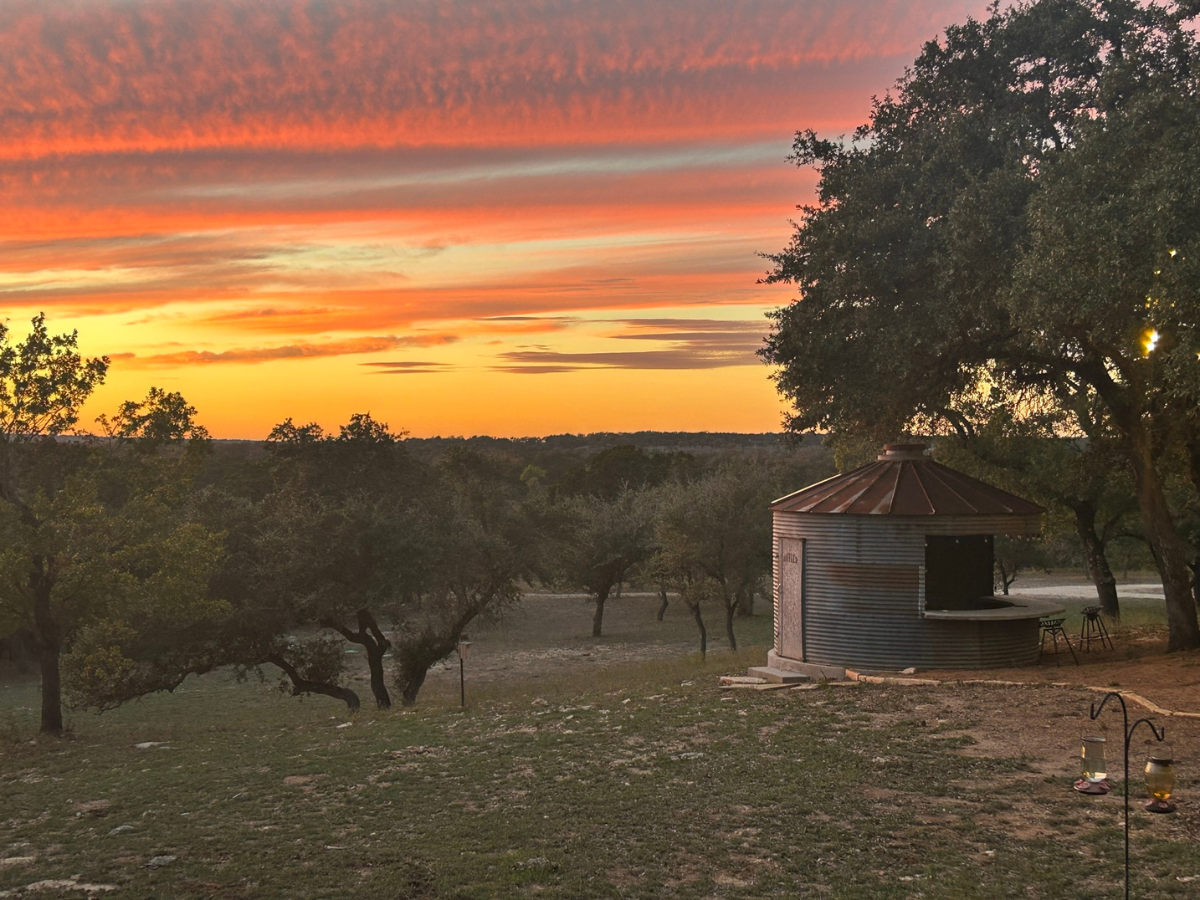 Image of Sunset at Inn at Sunset Mill Ranch in Wimberley Texas